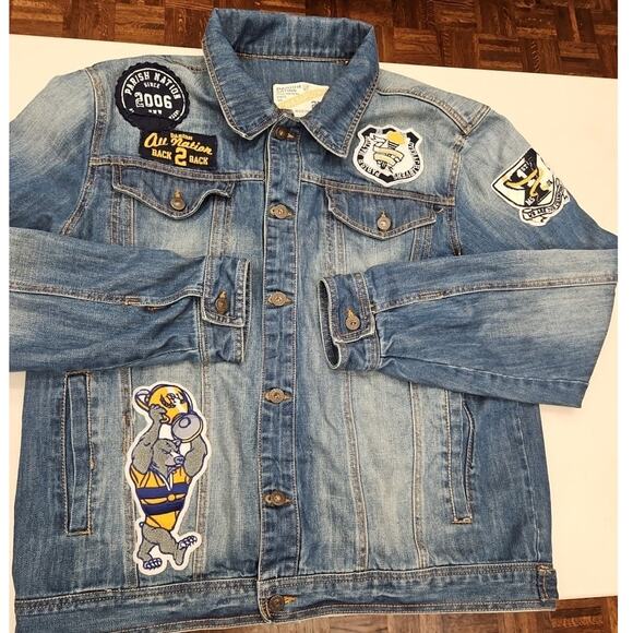 Parish Nation Denim Jacket Mens 2XL Embroidered Patches 2006 Champions - Picture 1 of 16